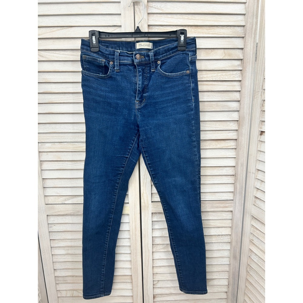 Madewell 9" Mid-Rise Skinny Jeans 28 Blue Denim Preppy Dark Blue Casual Pants